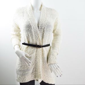 Mesh + lace Women Size XS White Cardigan